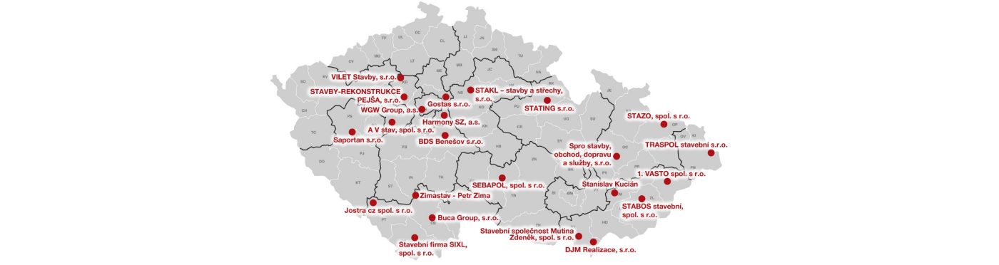 Mapa stavebních firem