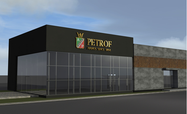 Petrof showroom vizualizace