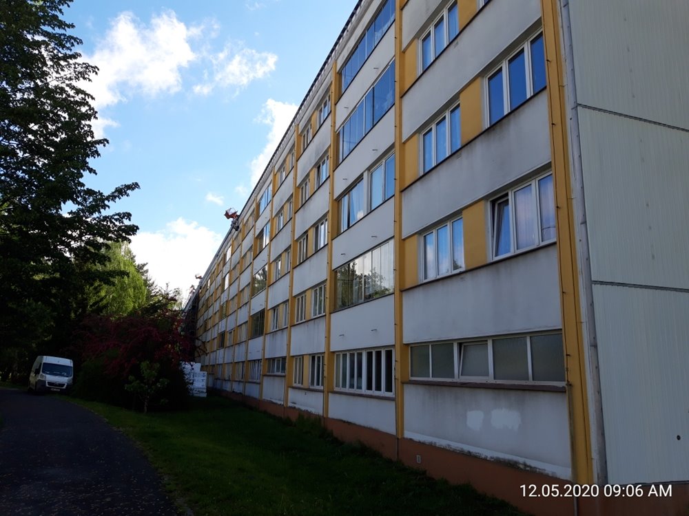 Sanace a zateplení bytového domu Prodloužená 221 – 226, Pardubice